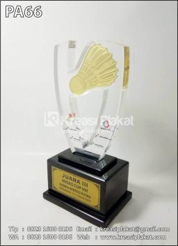 Plakat Akrilik Badminton Migas Cup