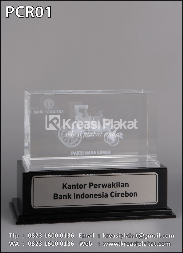 Plakat Kristal Kantor Bank Indonesia Cirebon