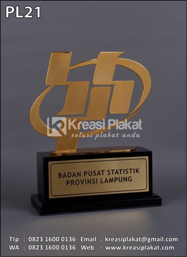 Plakat Logam BPS Badan Pusat Statistik Lampung