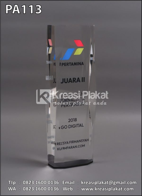 Plakat Akrilik Juara Anugerah Jurnalistik Pertamina