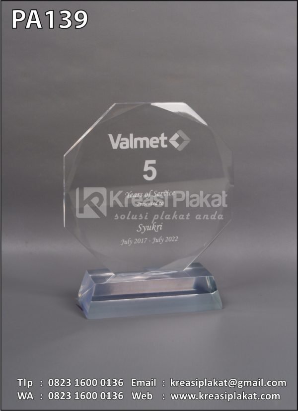 Plakat Akrilik Valmet 5 Years of Service