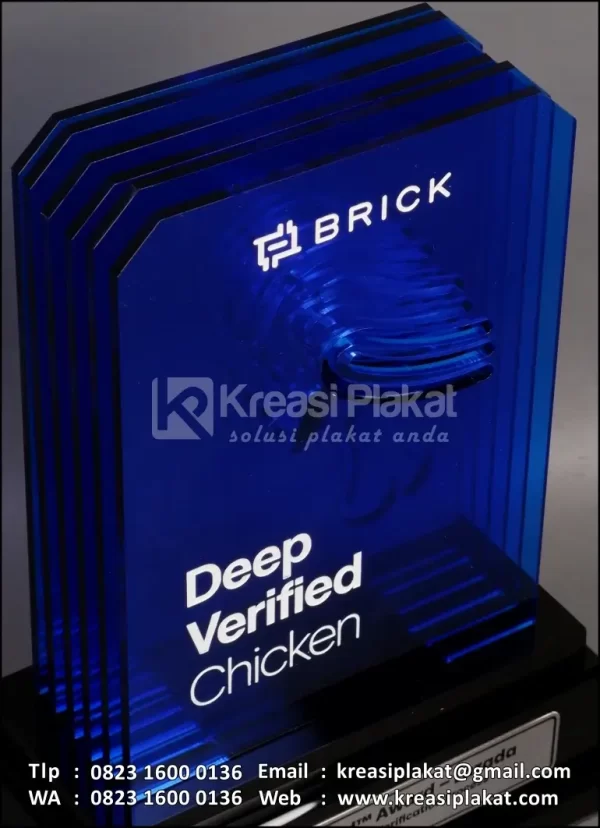 Detail Plakat Akrilik Deep Verified Award - Lazada