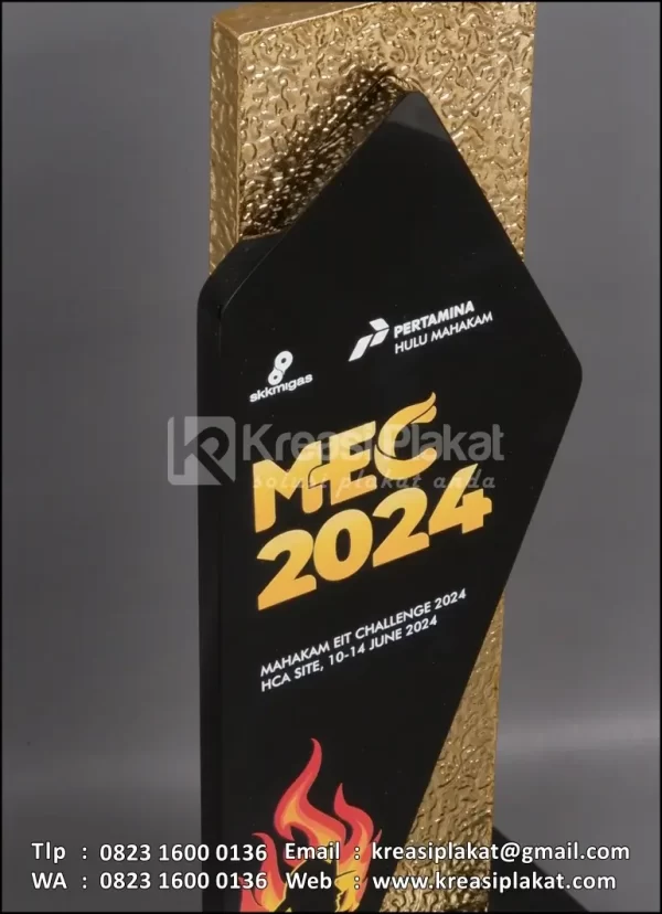 Detail Plakat Akrilik MEC 2024 Pertamina Hulu Mahakam