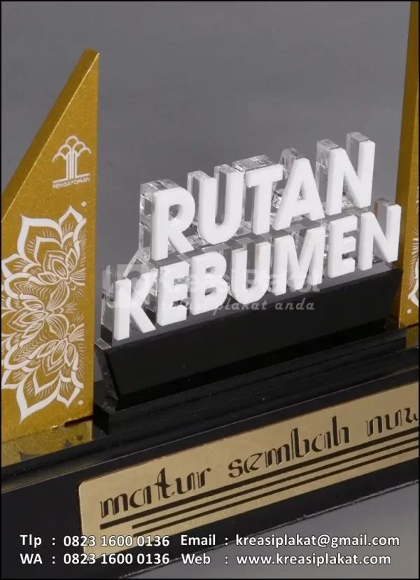 Detail Plakat Akrilik Rutan Kebumen