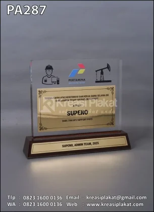 Plakat Akrilik ucapan terima kasih OPS Support PHSS