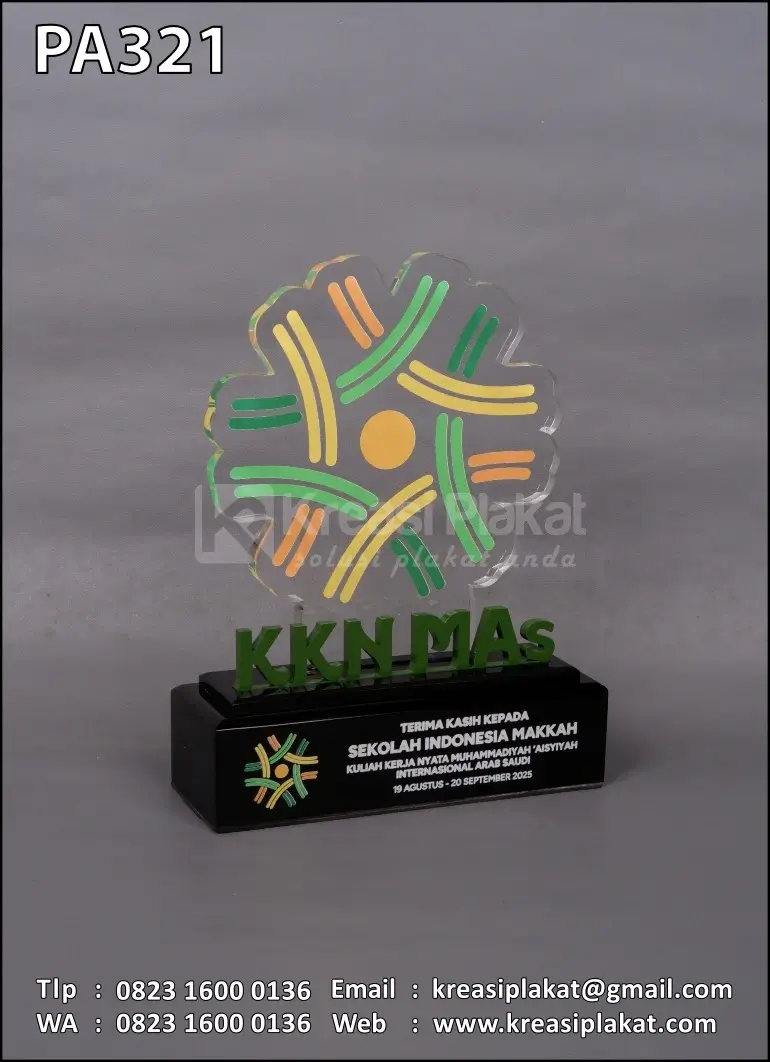 Plakat Akrilik KKN Muhammadiyah Aisyiyah Internasional Arab Saudi