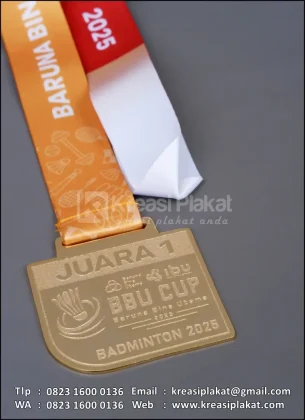 Detail Medali Logam BBU Cup Badminton 2025