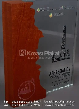 Plakat Kristal Appreciation For Excellent Hardwork & Contribution