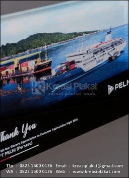 Plakat Kayu Akrilik PT Pelni