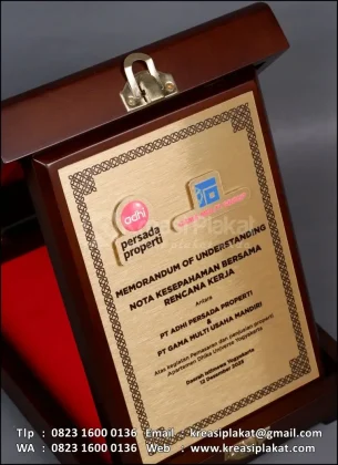 Detail Plakat Kayu Box MoU Memorandum of Understanding