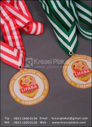 Detail Medali Akrilik Liga Futsal Anak Bantul 2026