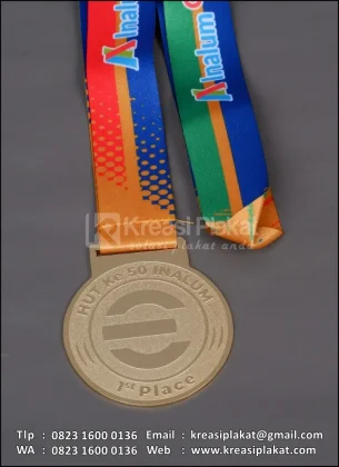 Detail Medali Logam E-Football | HUT Ke-50 Inalum