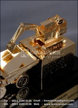 Miniatur Logam Alat Berat Pertambangan Dump Truk & Excavator