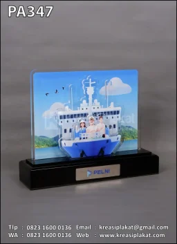 Plakat Akrilik Custom 3D Ilustrasi Animasi PELNI