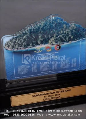 Plakat Akrilik Kenang Kenangan Satgasmar Korps Marinir