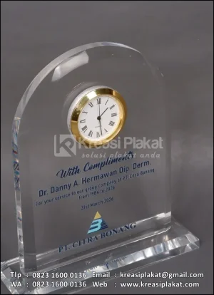 Plakat Akrilik Jam Purna Tugas PT Citra Bonang