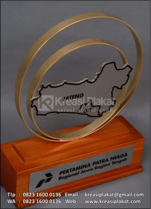 Plakat Logam Peta Wila...