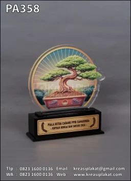 Plakat Akrilik Piala Kopdar Bonsai PPBI Samarinda