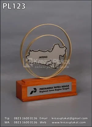 Plakat Logam Peta Wila...