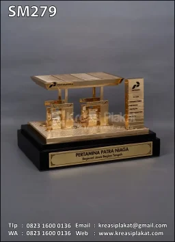 Miniatur Logam SPBU Patra Niaga