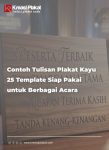 Contoh Tulisan Plakat Kayu: 25 Template Siap Pakai untuk Berbagai Acara