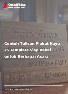 contoh tulisan plakat kayu penghargaan custom – Kreasi Plakat Yogyakarta