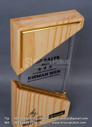 Plakat Kayu Akrilik Kombinasi Top Sales