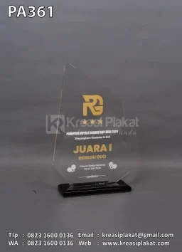 Plakat Akrilik Piala Juara Pingpong Royale Garden Cup