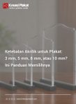 Ketebalan Akrilik untuk Plakat: 3 mm, 5 mm, 8 mm, atau 10 mm? Ini Panduan Memilihnya