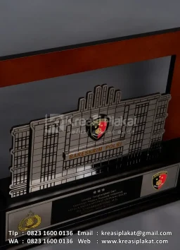 Plakat Logam Frame Kayu Bareskrim Polri