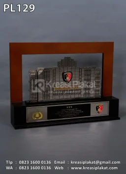 Plakat Logam Frame Kayu Bareskrim Polri