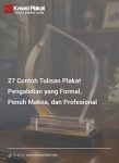 27 Contoh Tulisan Plakat Pengabdian yang Formal, Penuh Makna, dan Profesional