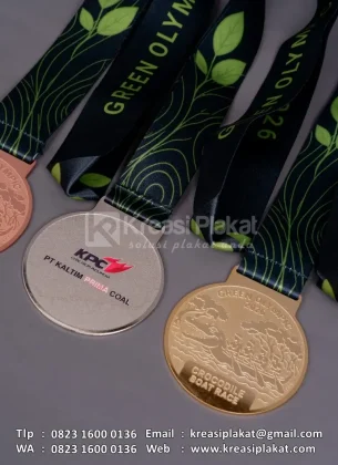 Detail Medali Logam Green Olympic 2026