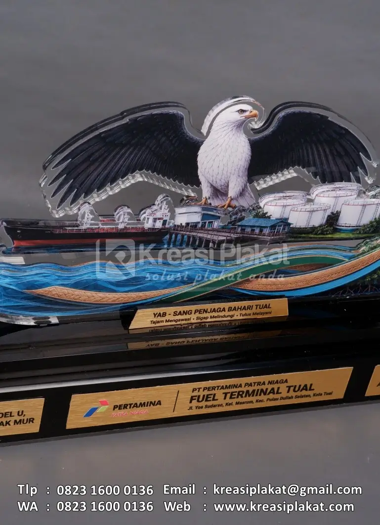 Detail Plakat Akrilik Pertamina Patra Niaga Fuel Terminal Tual