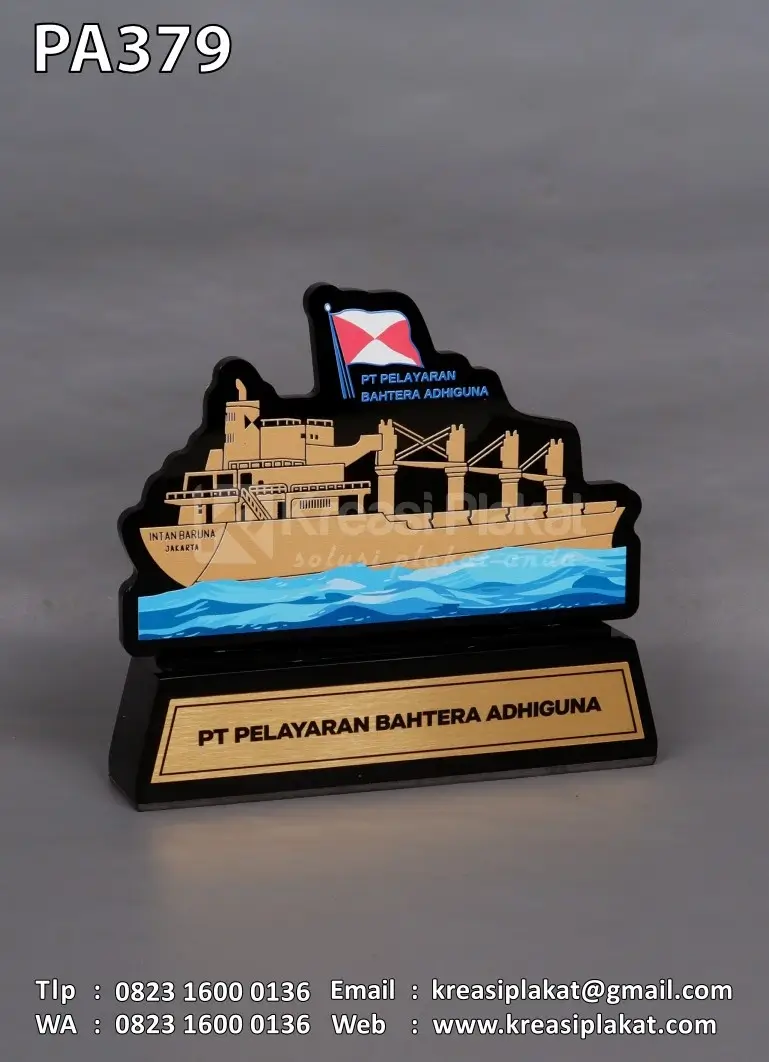 Plakat Akrilik Kenang-kenangan PT Pelayaran Bahtera Adhiguna