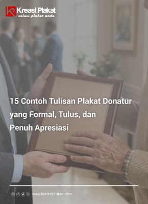 15 Contoh Tulisan Plakat Donatur