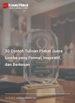 30 Contoh Tulisan Plakat Juara Lomba yang Formal, Inspiratif, dan Berkesan