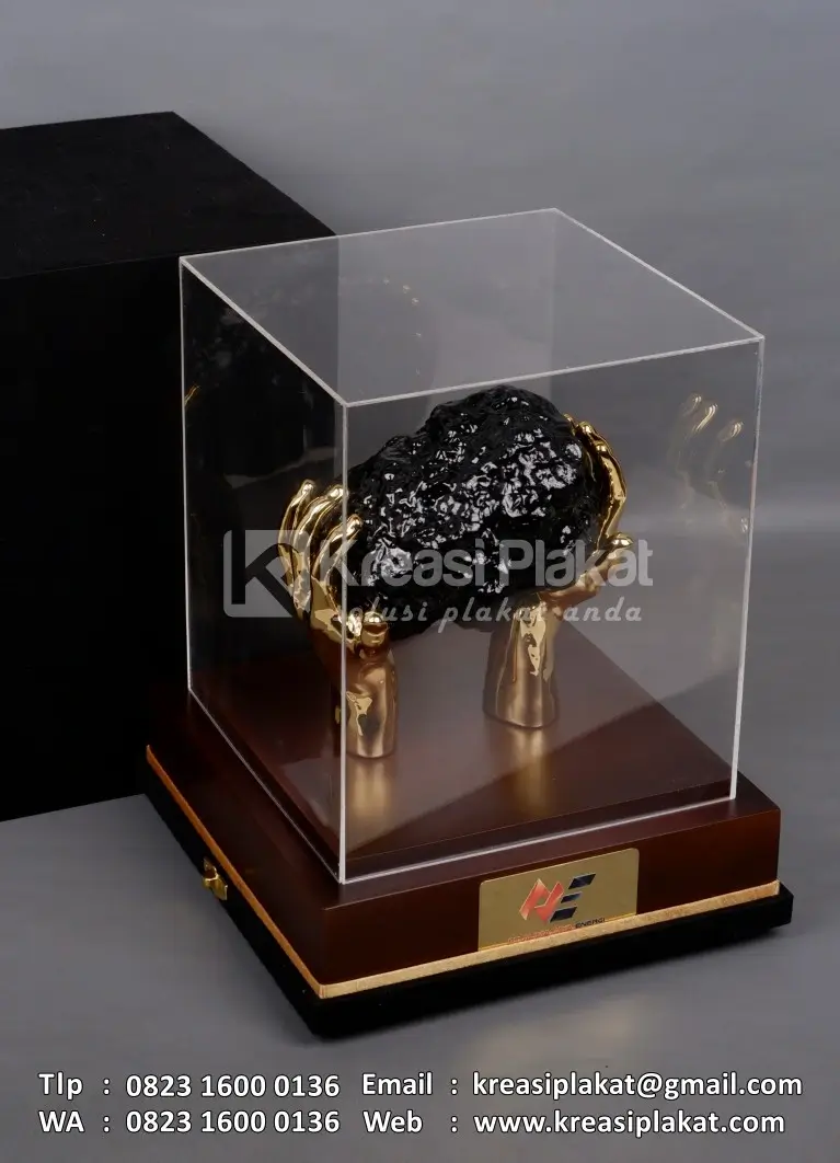 Box Miniatur Custom Tangan Memegang Batu Bara