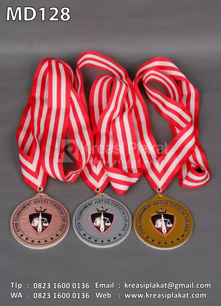 Medali Akrilik Open Tournament Justice Porodisa Cup