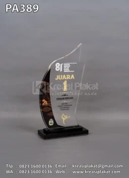 Plakat Akrilik Juara Lomba Senam Kreasi