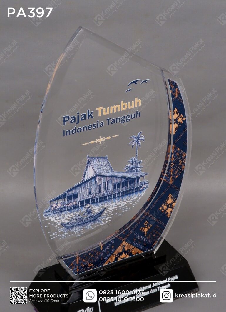 Detail Plakat Akrilik Kanwil DJP Kalimantan Selatan & Tengah