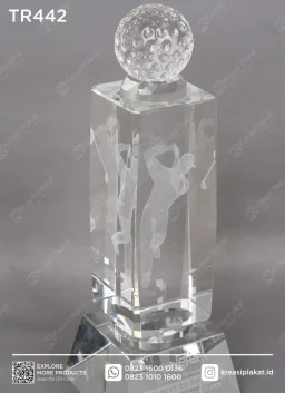 Trophy Kristal Gobar Perdami Golfer Semarang Royale Golf