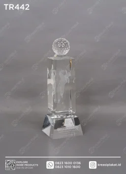 Trophy Kristal Gobar Perdami Golfer Semarang Royale Golf